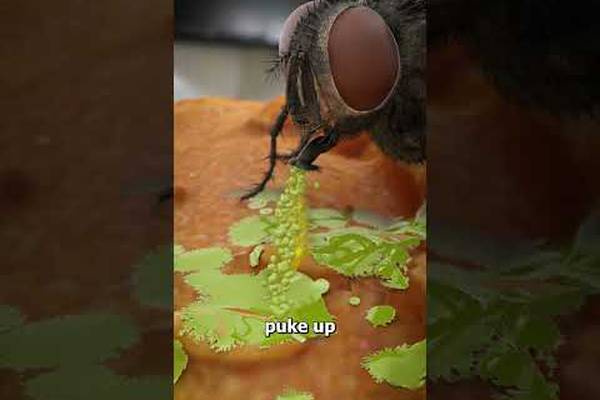 WATCH: What Really Happens When Flies Land On Your Food