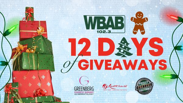 Enter To Win 102.3 WBAB’s 12 Days Of Giveaways