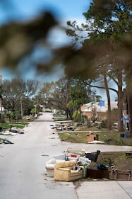 Damage left behind after Hurricane Milton