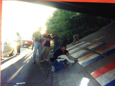 Long Islanders collecting supplies for first responders in the days after 9.11.2001. Candlelight vigil at the WBAB/WBLI studios in the days after 9.11.2001. Long Islanders lending a hand at the WBAB studios in the days after 9.11.2001