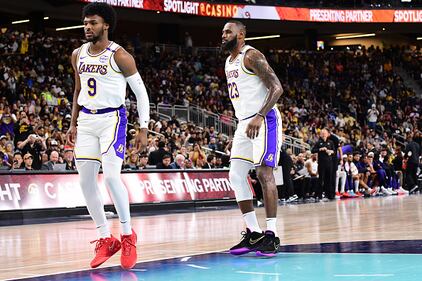 LeBron James and his son Bronny James