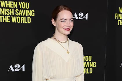 NEW YORK, NEW YORK - JANUARY 12: Emma Stone attends the screening of "When You Finish Saving The World" at Crosby Street Hotel on January 12, 2023 in New York City. (Photo by Cindy Ord/Getty Images)