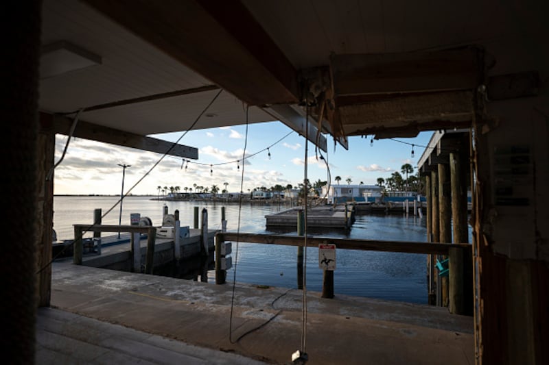 Damage left behind after Hurricane Milton