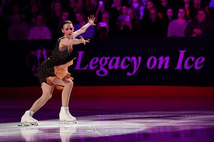 Ice skaters performing